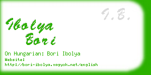 ibolya bori business card